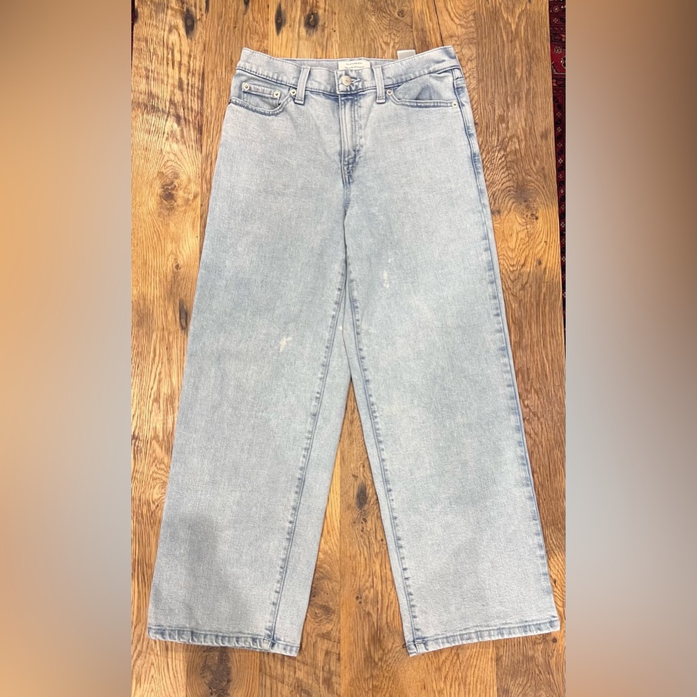 Banana Republic High Rise Straight Fit Light Wash Jeans